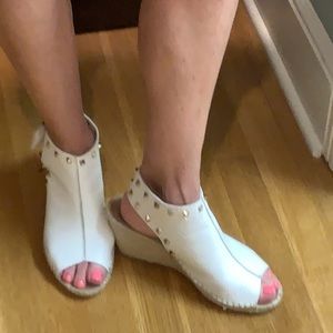 Gorgeous white wedge espadrilles